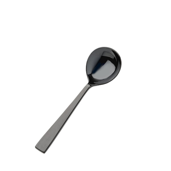 Bon Chef Roman, Round Soup Soon, Mirror Finish, 18/10, 6.63" - Black , set of 12 S3722B - main